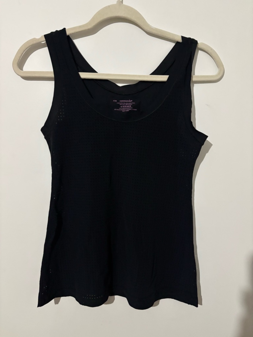 Commando Black Scoop Neck Tank Top